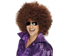 Perukas afro vyriškas rudas