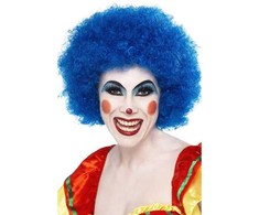 Perukas "Crazy clown" mėlynas
