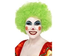 Perukas "Crazy clown" žalias