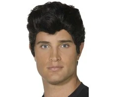 Perukas "Danny grease" juodas