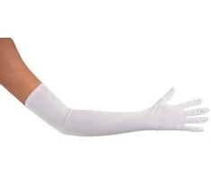 Pirštinės baltos ilgos 60 cm