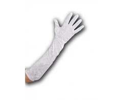 Pirštinės ilgos baltos 50cm