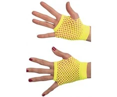 Pirštinės trumpos fluo geltonos