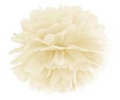 Party Deco Pomponas kreminis 35 cm