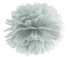 Party Deco Pomponas sidabrinis 25 cm