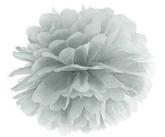 Party Deco Pomponas sidabrinis 35 cm