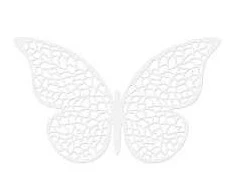 Party Deco Popierinė dekoracija "Drugelis" 4*6,5cm 10 vnt
