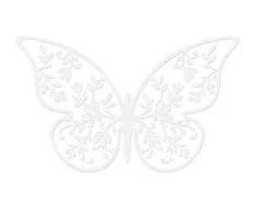 Party Deco Popierinė dekoracija "Drugelis" 4*6,5cm 10 vnt
