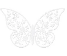 Party Deco Popierinė dekoracija "Drugelis" 8*5cm 10 vnt