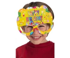 Popierinės kaukės su užrašu "Buon Compleanno" 6vnt