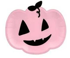 PartyDeco Popierinės lėkštutės "Moliūgas Halloween" 6 vnt