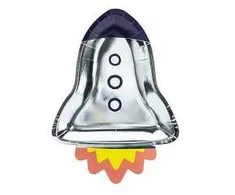 PartyDeco Popierinės lėkštutės "Raketa" 6vnt 21*29cm