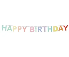 Spalvotos pakabinamos raidės HAPPY BIRTHDAY – 2,5 m