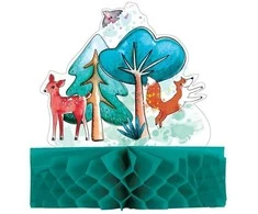 Šventinė stalo dekoracija "Miško gyvūnai" 1 vnt