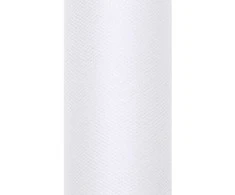 PartyDeco Tiulinis audinys baltas 0,3x9m