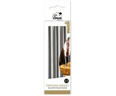 Torto fontanas-fejerverkas 3 vnt sidabrinis 12 cm