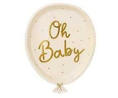 Vienkartinės lėkštutės "Oh baby" 17.5&amp;22cm 6 vnt