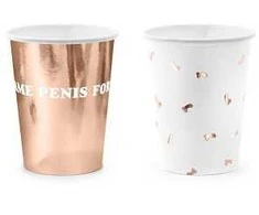Vienkartiniai puodeliai "Same penis forever" 220ml 6 vnt