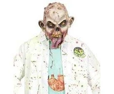 Zombio ilgaliežuvio kaukė suaugusiam