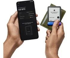 Aparatinė piniginė kriptovaliutoms Ledger Flex Neptune Mėlyna su atstatymo raktu