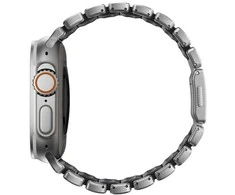 Apyrankė Nomad Stratos Band, natural titanium, juodas FKM - AW 45/46/49mm