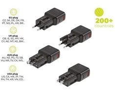 Įkroviklis Mobile Origin 35W Travel Adapteris, EU/US/UK/AU PW25, juodas