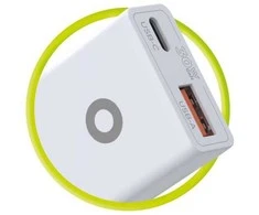 Įkroviklis Mobile Origin GaN 30W Slim Charger TÃœV MO16 - USB-A + USB-C