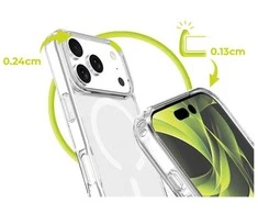 Mobile Origin Hibridinis „MagSafe“ dėklas, skaidrus – „iPhone 17 Pro Max“