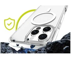 „Mobile Origin“ hibridinis „MagSafe“ dėklas, skaidrus – „iPhone 16 Pro“