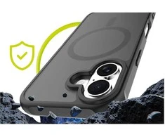 Mobile Origin hibridinis „MagSafe“ dėklas, matinis juodas – „iPhone 16“