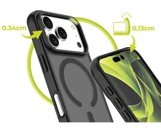 Mobile Origin hibridinis „MagSafe“ dėklas, matinis juodas – „iPhone 17 Pro“