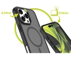 Mobile Origin hibridinis „MagSafe“ dėklas, matinis juodas – „iPhone 16 Pro Max“