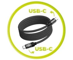 Mobile Origin Magnetinis patentuotas originalus USB-C į USB-C kabelis, 1 m, juodas