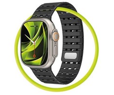 Mobile Origin magnetinis dirželis, juodas - AW Ultra 2/1 (49 mm) 9/8/7 (45 mm)/6/SE/5/4 (44 mm)/3/2/1 (42 mm)
