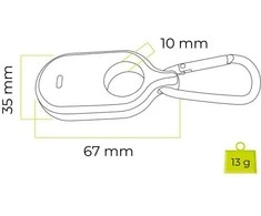 Dėklas Mobile Origin Samsung SmartTag2 Case, baltas