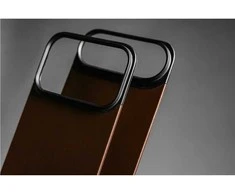 Dėklas Nomad Magnetic Leather Back, juodas (Horween), Magsafe - iPhone 17 Pro