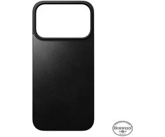 Dėklas Nomad Magnetic Leather Back, juodas (Horween), Magsafe - iPhone 17 Pro