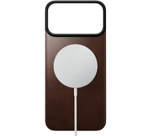 Dėklas Nomad Magnetinė odinė nugarėlė, sendintos rudos spalvos (Horween), MagSafe - iPhone 18 Pro Max/17 Pro Max