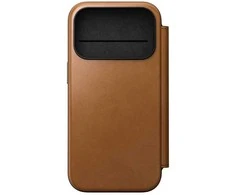 Dėklas Nomad Modern Leather Folio, english tan - iPhone 17 Pro