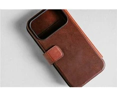 Dėklas Nomad Modern Leather Folio, olde dublin (Horween) - iPhone 17 Pro