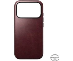 Dėklas Nomad Modern Odinis dėklas, burgundy (Horween) - iPhone 17 Pro