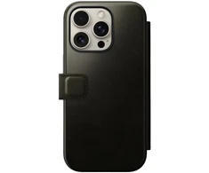 Dėklas Nomad Odinis Folio, žalias chromas - iPhone 16 Pro