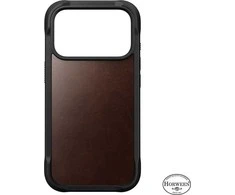 Dėklas Nomad Rugged Odinis dėklas, rustic ruda (Horween) - iPhone 17 Pro