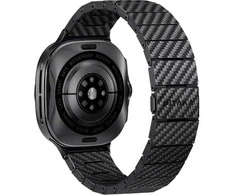 Dėklas Pitaka Anglies pluošto dirželis, juodas - „Galaxy Watch“, „Galaxy Watch Ultra“