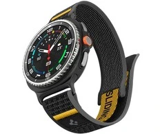 Spigen Athlex Air aktyvus dirželis, juodas - Samsung Galaxy Watch 8 46 mm/44 mm/40 mm