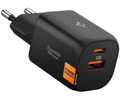 Įkroviklis Spigen Essential 35W Wall Charger EE352EU, juodas