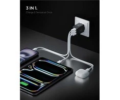 Įkroviklis Spigen Essential 47W Wall Charger EE473EU, juodas