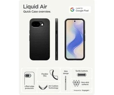 Spigen Liquid Air dėklas Google Pixel 10A Matte juodos spalvos