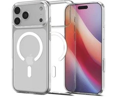 Dėklas „Spigen Liquid Crystal MagSafe“, skaidrus baltas - iPhone 17 Pro Max