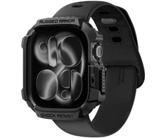Spigen „Rugged Armor 2“, matinis juodas – „Apple Watch 11“ 46 mm